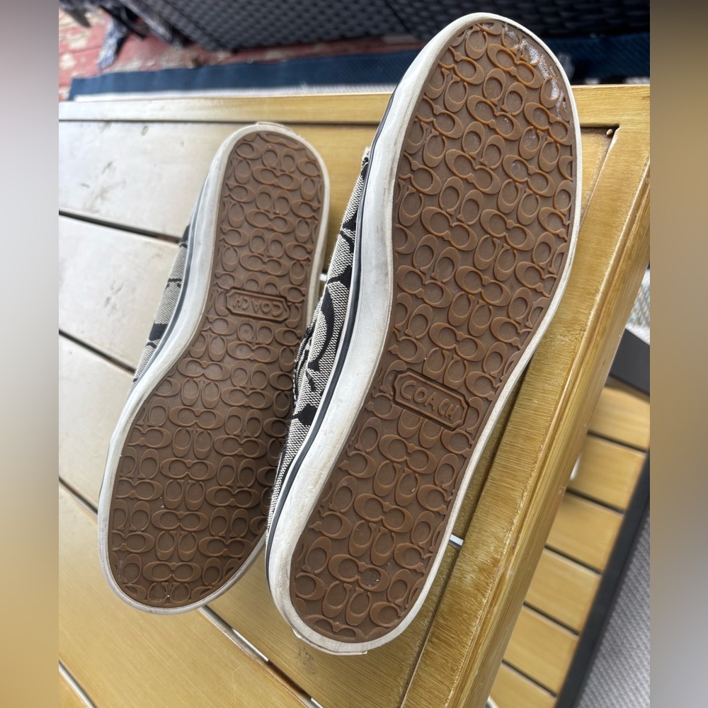 Coach slip on sneaker, black and white 
Size 8 1/2 B - Picture 5 of 10
